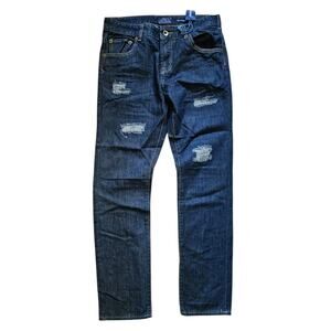 Lucky Brand Billy Straight Boys Distressed Jeans NWT Rinse Indigo Size 20